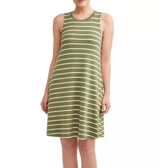 Time and Tru Sleeveless striped‎ midi dress size Small - Picture 1 of 9